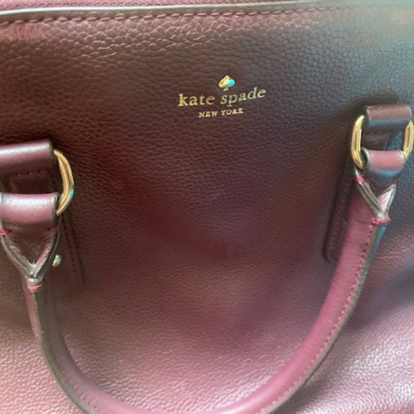 Burgundy/purple Kate Spade leather handbag - Picture 5 of 6